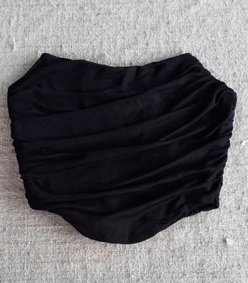 Bustier neuf noir drapé, XS
