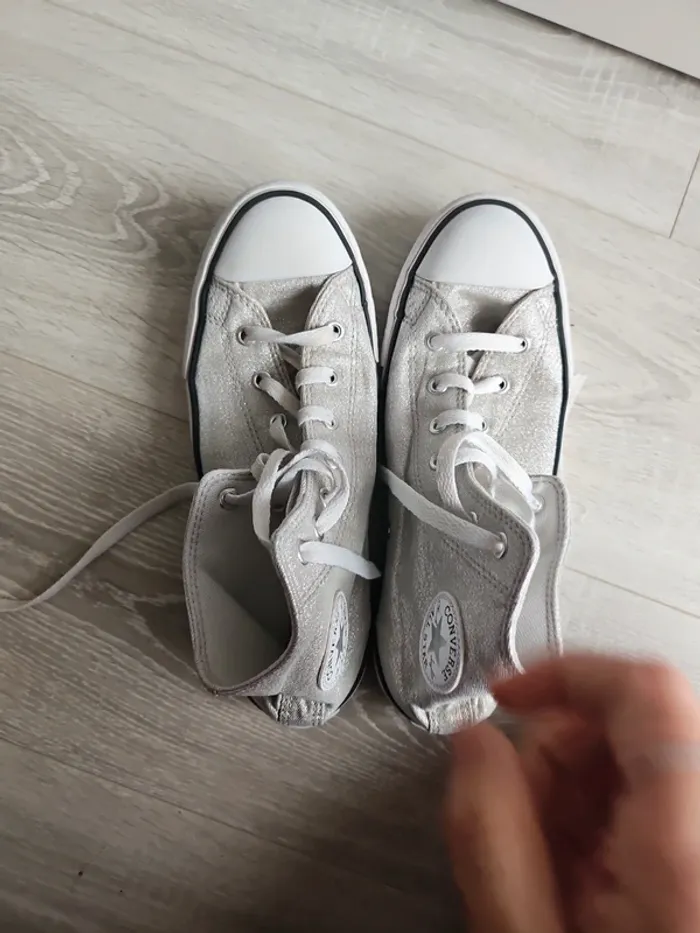 Baskets All Star Ox Prism Glitter Argent - photo numéro 6