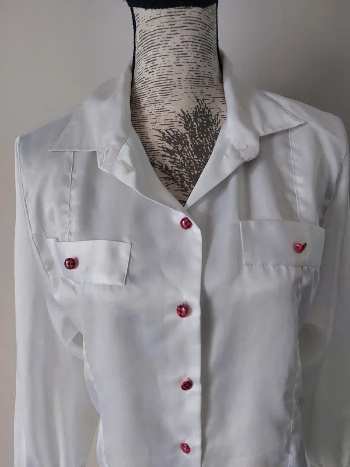 Chemise blanche "Brigitte Saget" - photo numéro 2