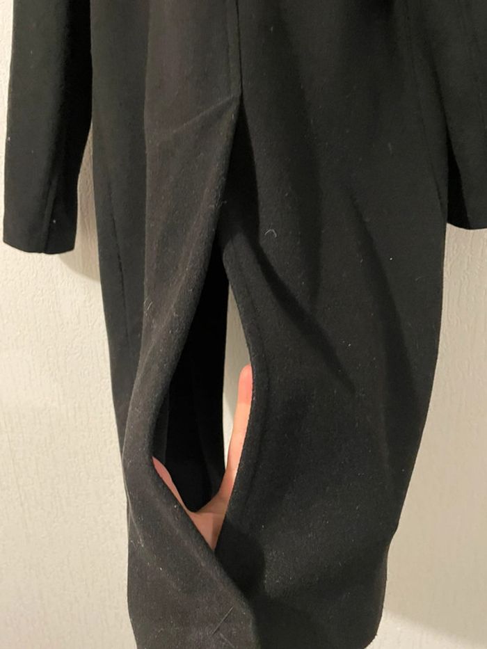 Manteau long noir à col tailleur Bershka – Taille Xs - photo numéro 4