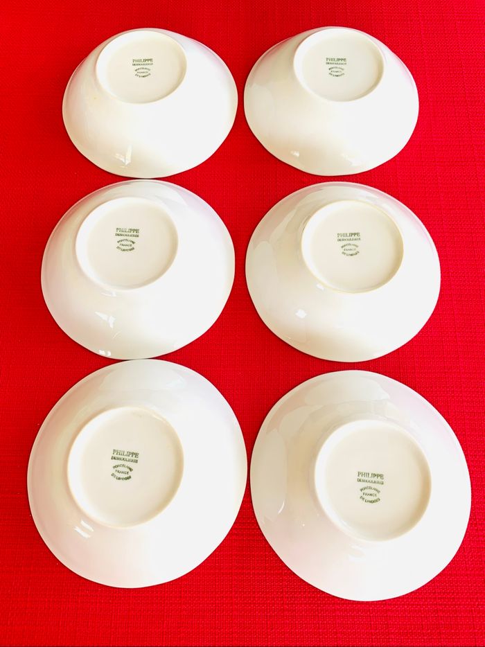 Ensemble 6 coupelles en porcelaine de Limoges vintage - photo numéro 2