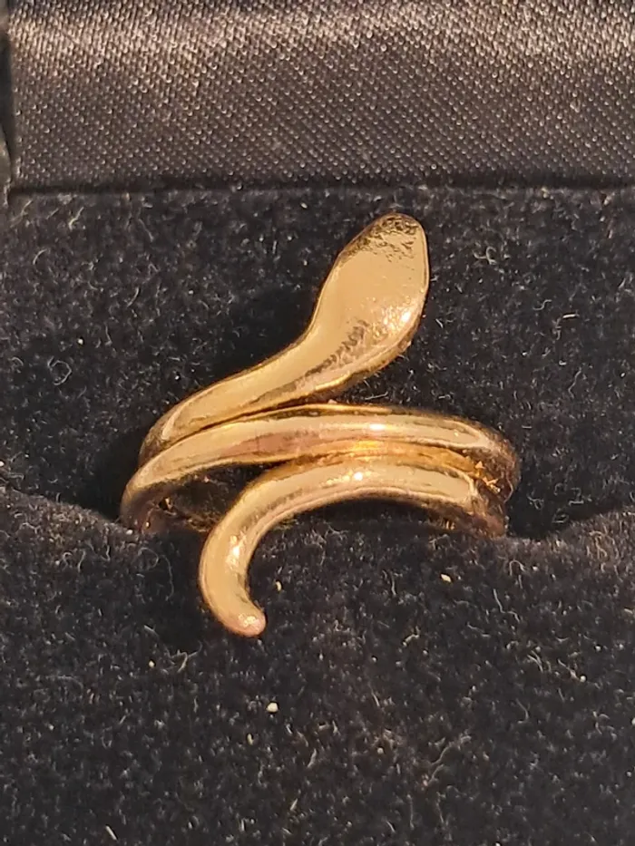 Bague serpent doré fantaisie - photo numéro 5