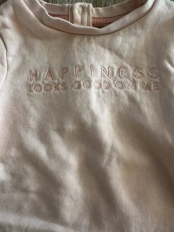 Sweat pull rose pale 6 mois 68 cm - photo numéro 3