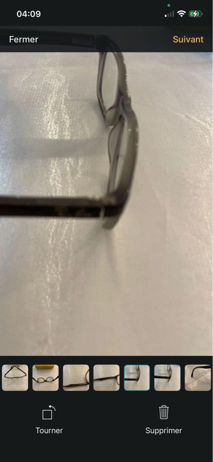 Monture Ray-Ban enfant + étui – Modèle rectangle – Marron - photo numéro 4