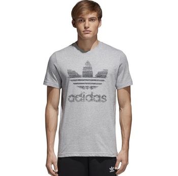 T-shirt Adidas Garçon Gris Taille 16 ans Neuf et Authentique