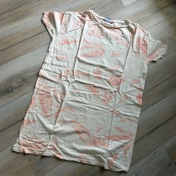 Robe t-shirt blanc abricot