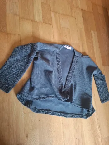 Gilet gris brillant