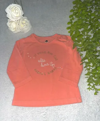 Très beau tee shirt à longue manche léger pour bébé fille