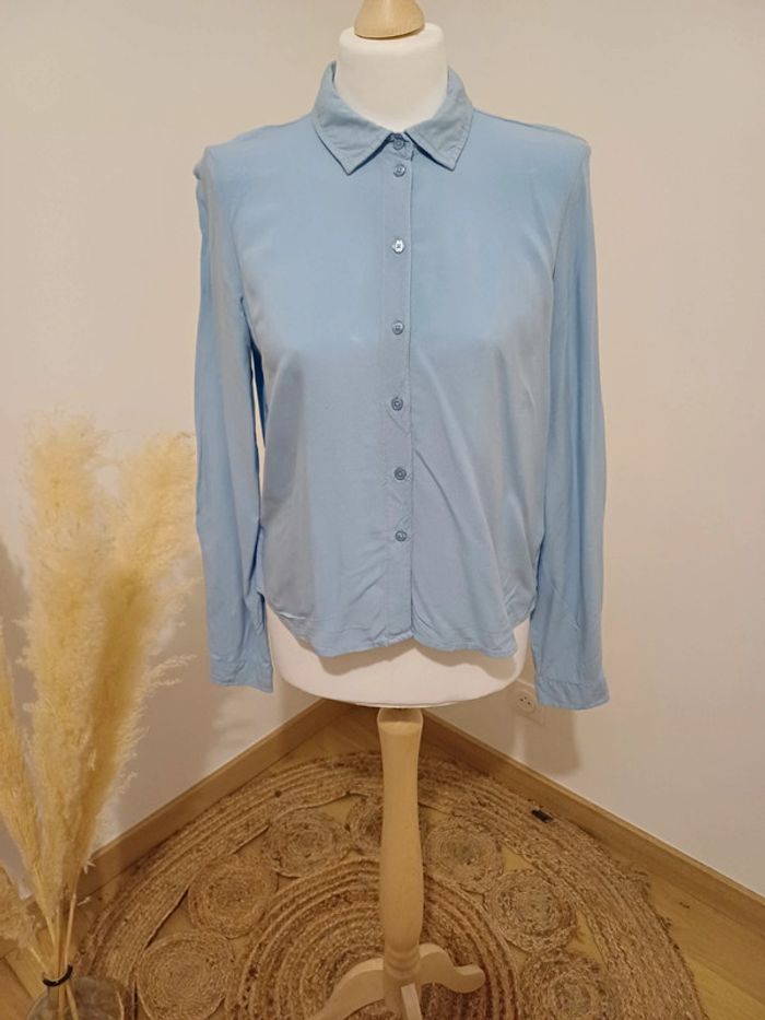 Chemise bleue claire boutonnée Jacqueline De Yong taille S 36 - photo numéro 2