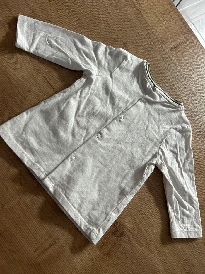 T shirt blanc manches longues Smile - photo numéro 4