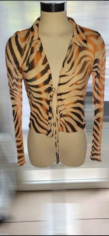 Veste légère à manches longues motif tigre