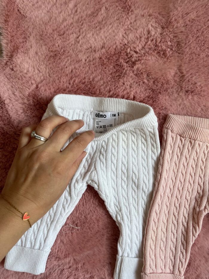 2 Leggings côtelés 1 mois - photo numéro 2