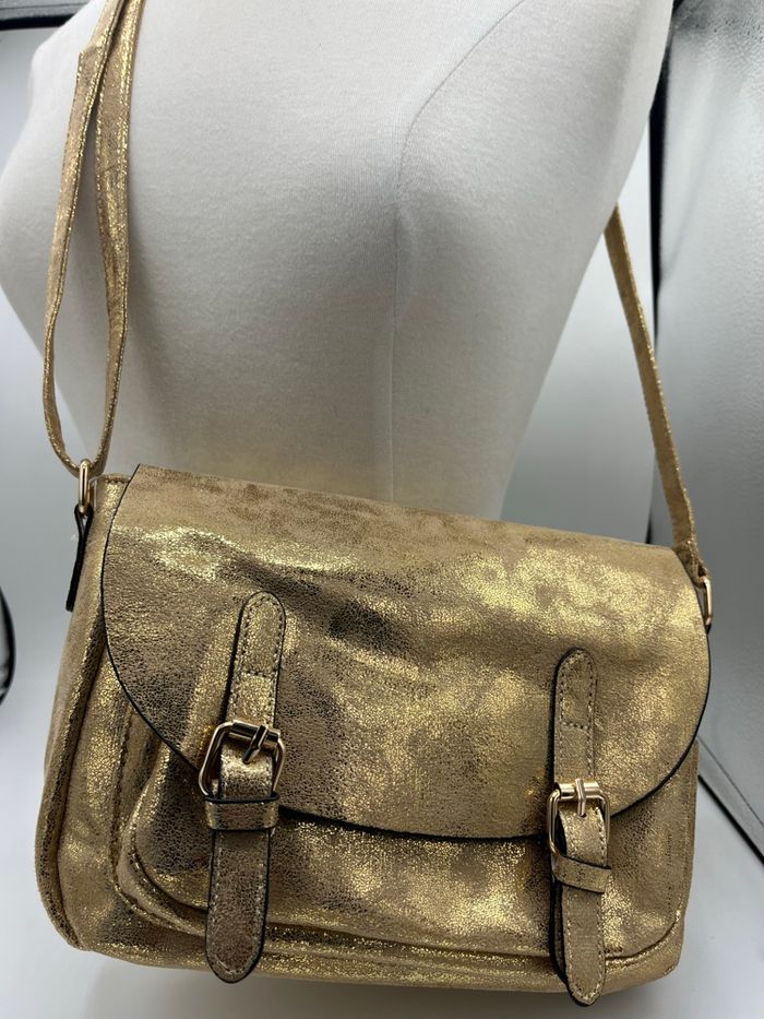 Sac à main bandoulière épaule toile brillante - photo numéro 3