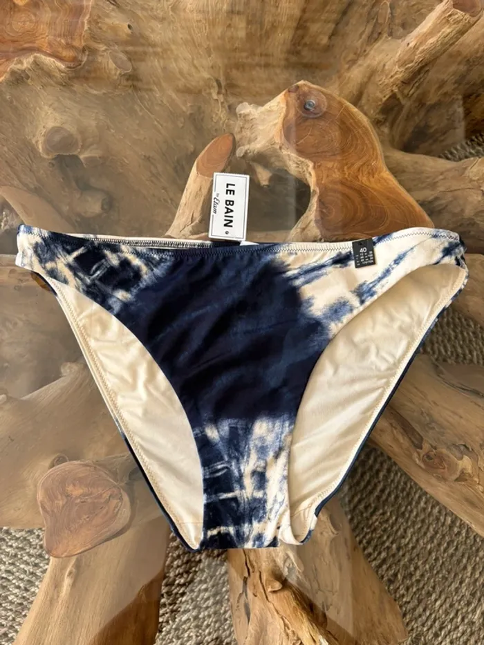 Bas de maillot de bain Etam bleu beige 40