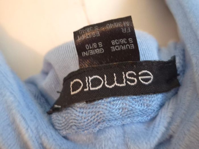 Robe sweat à capuche bleu ciel velours Esmara femme TM / 38 /40 - photo numéro 8