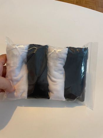 Lot de 4 culottes noires et blanches taille L/XL seduccia