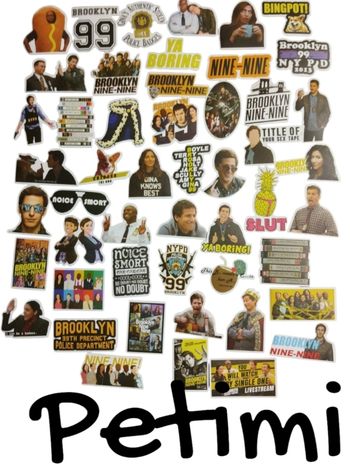 Set 50 stickers autocollants Brooklyn Nine-Nine