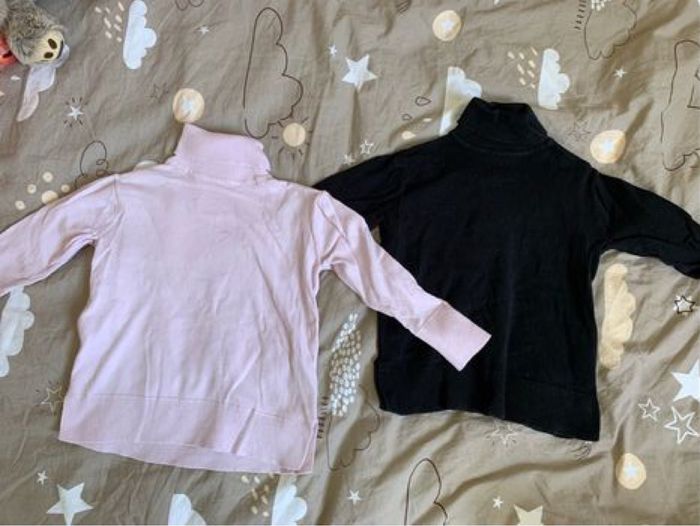 Col roulé Zara rose et noir