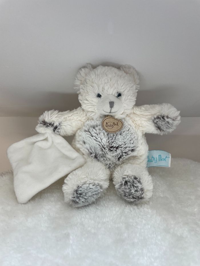 Doudou Baby Nat' Ours blanc tout doux réf BN664