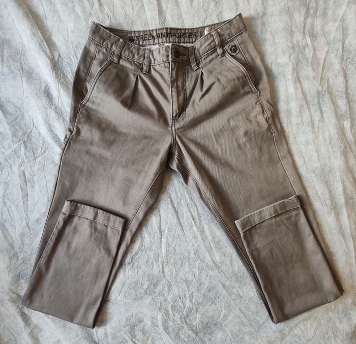 Chino gris marron Freeman T Porter Taille 39 - photo numéro 7