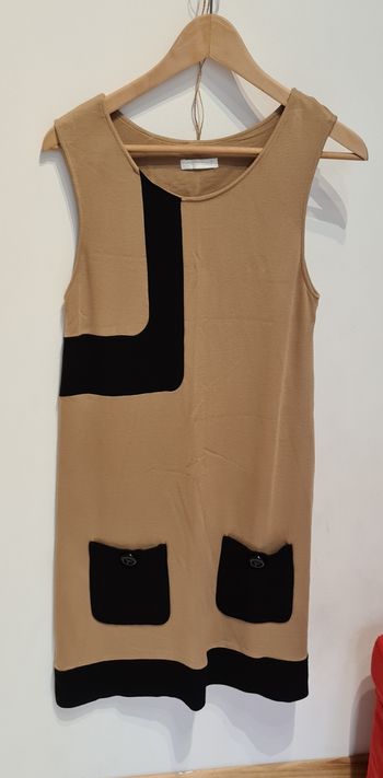 Robe femme beige noir Promod taille M