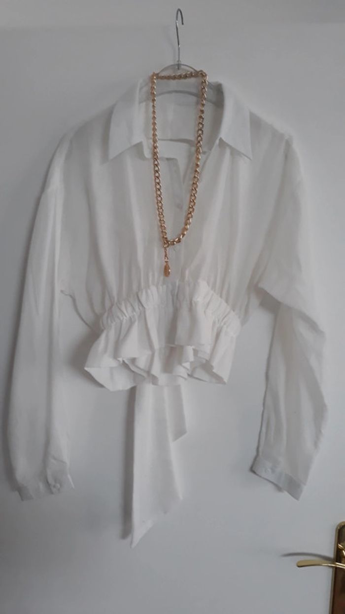 Chemisier court en voile de coton