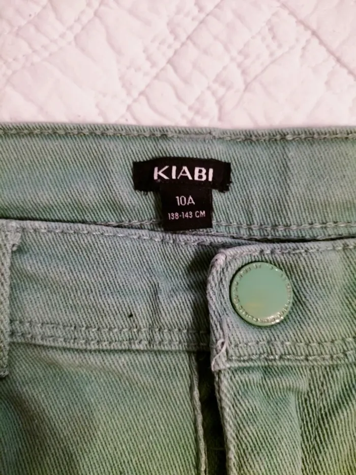 Jean 7/8 vert - Kiabi - 10 ans - photo numéro 3