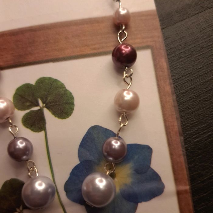 Boucles d'oreilles pendante perles nacré - photo numéro 8