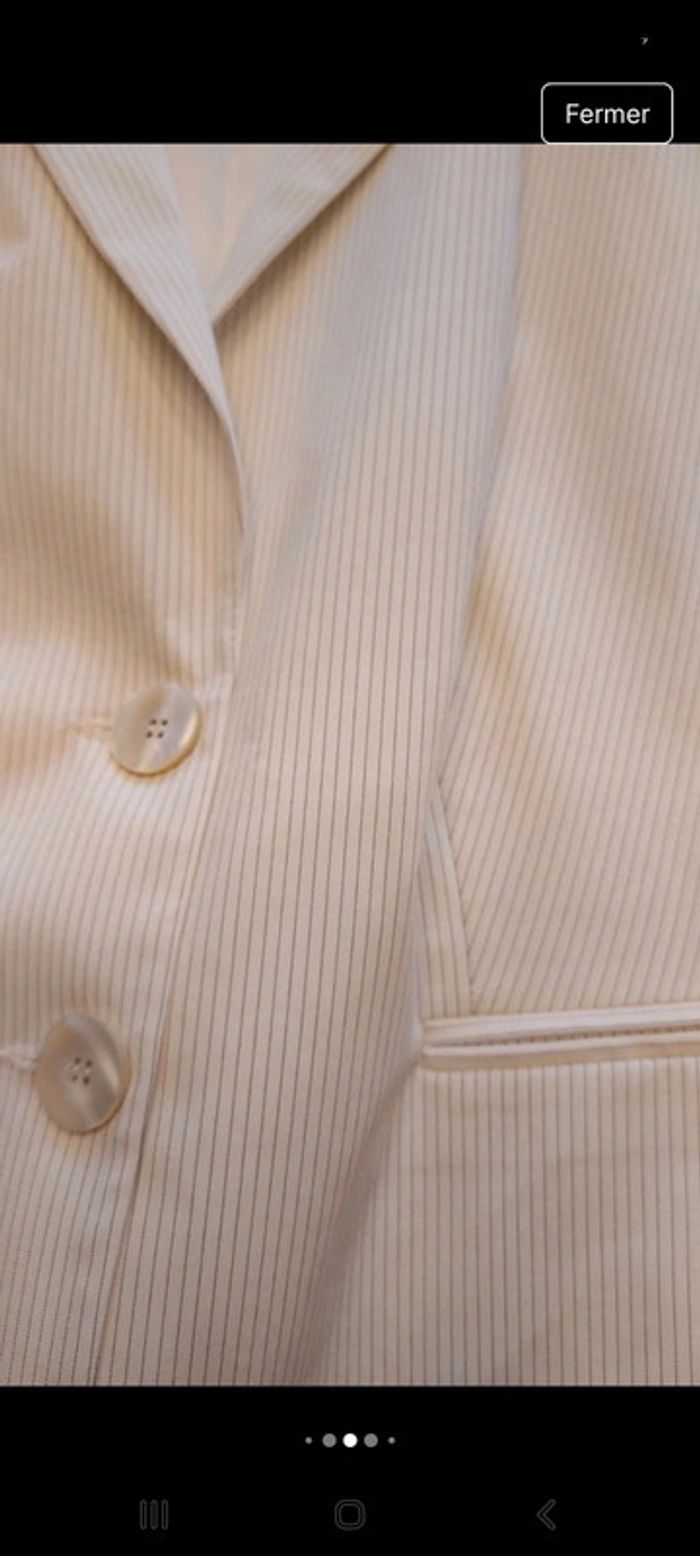 Jolie Blazer blanc lignée by Steps taille 38 - photo numéro 7