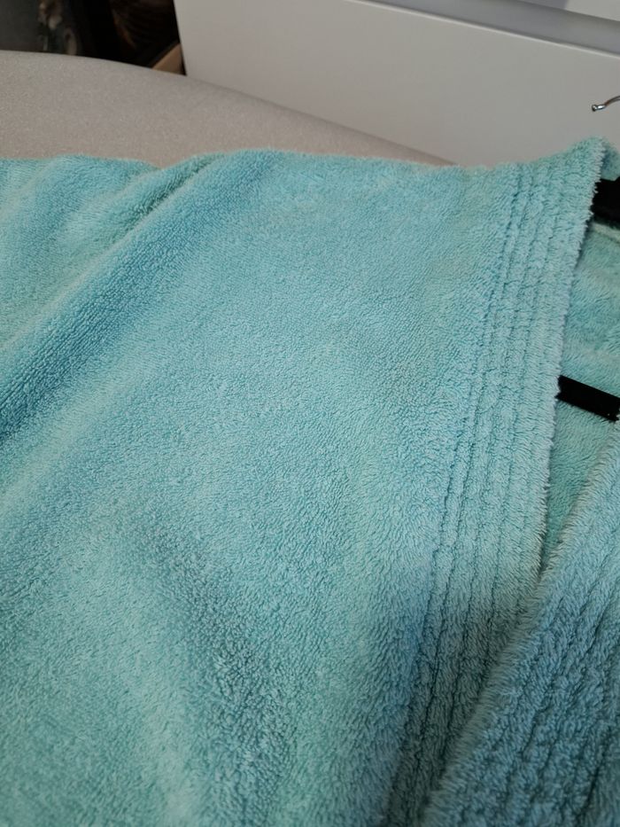 Joli peignoir de bain femme Sarah Florentin M turquoise très bon état - photo numéro 6