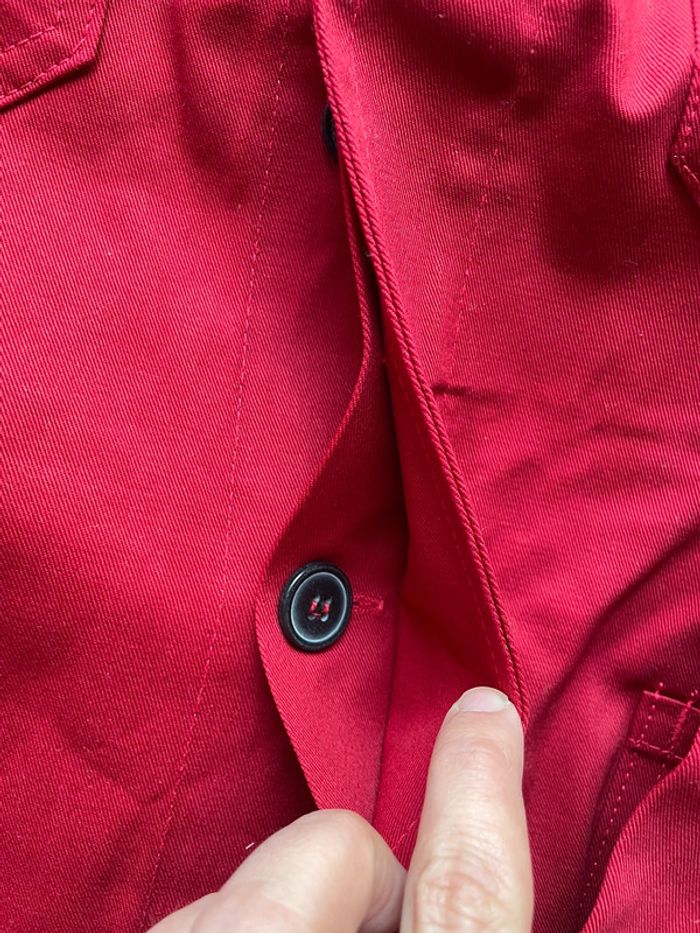 Veste de travail rouge PKA 100% coton taille 56 - photo numéro 6