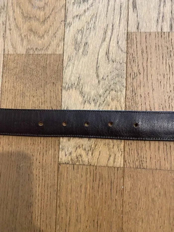 Ceinture en cuir python bordeaux Celine Triomphe vintage taille 80 - photo numéro 6