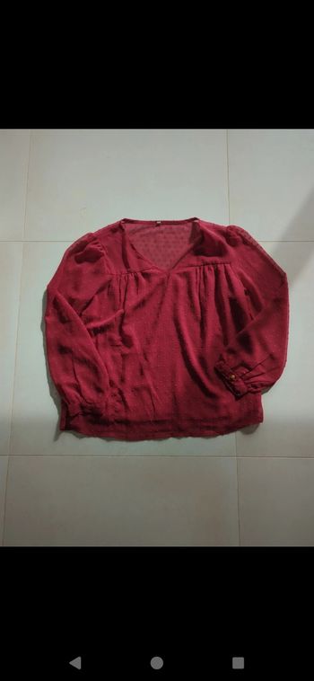 Blouse rouge bordeaux taille 42