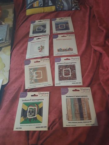 Lot de 8 stickers interrupteurs 
