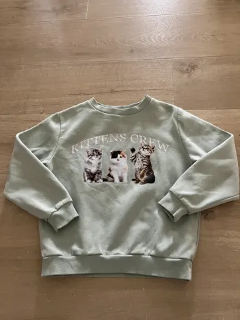 Pull sweat 122/128 cm 6/8 ans motif chat H&M