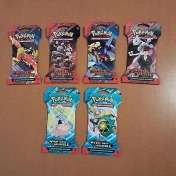 Pokémon lot 6 boosters blister carton  EV10 et EV9 scellés 