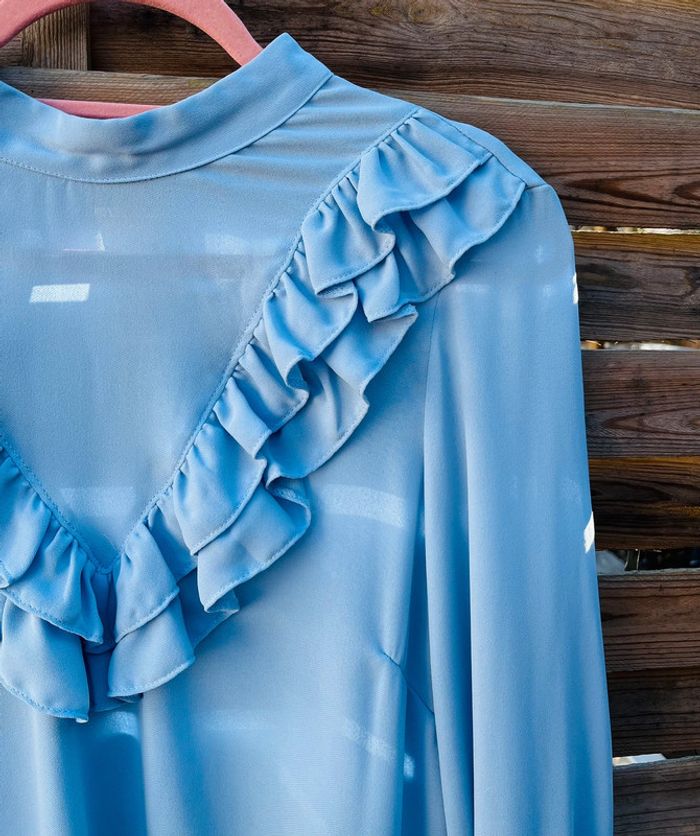 Blouse bleu ciel - Taille 42 - photo numéro 5