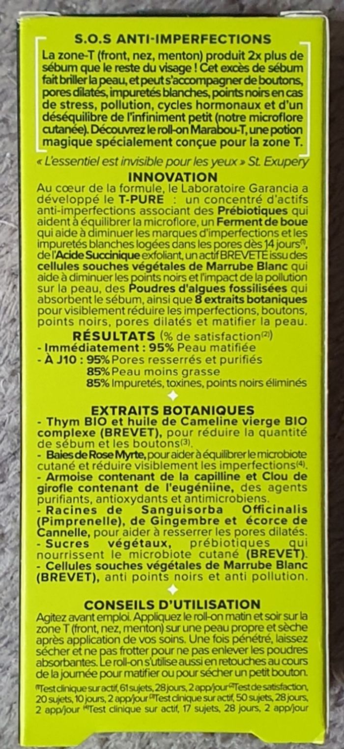 "Marabou-T SOS Zone T" - Potion Magique Anti-Imperfections (10Ml) / Garancia - photo numéro 2