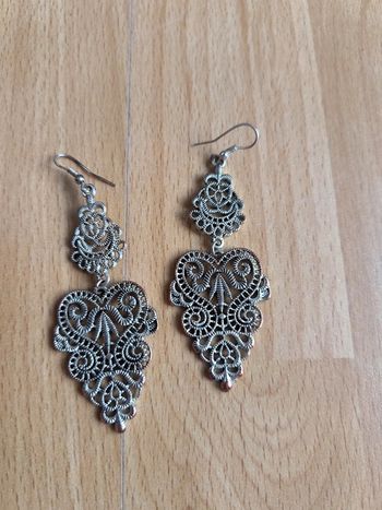 Boucles d'oreilles argentées