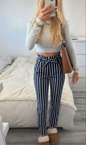 Pantalon fluide paperbag