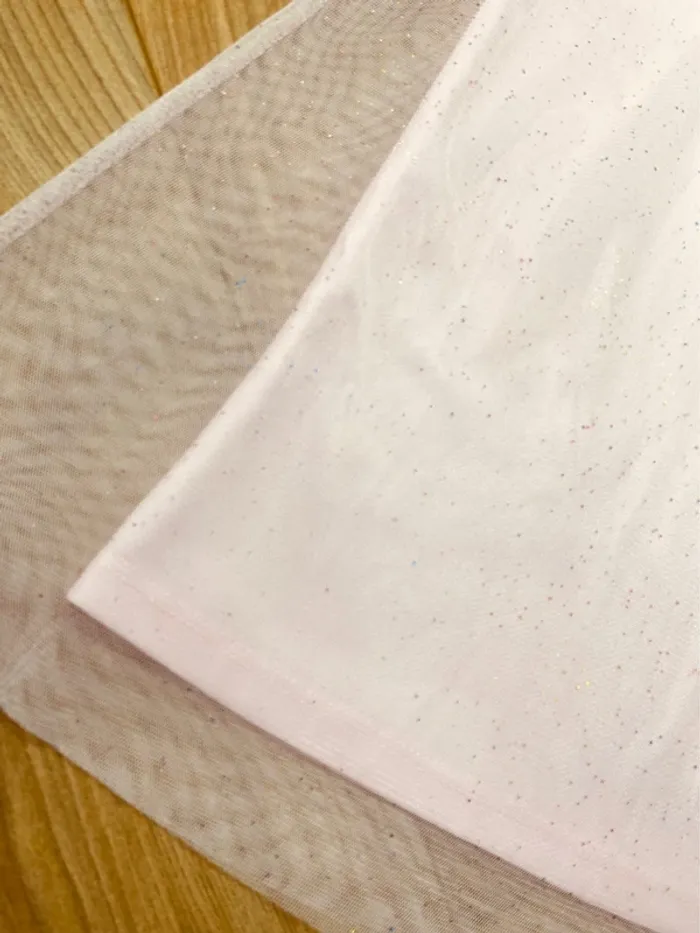 Taille 3 ans robe de cérémonie fille InExtenso rose pâle * tulle scintillant * 🩷 - photo numéro 2