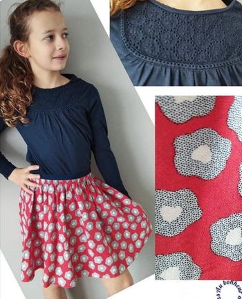 8 ans ensemble teeshirt kiabi et jupe Okaïdi