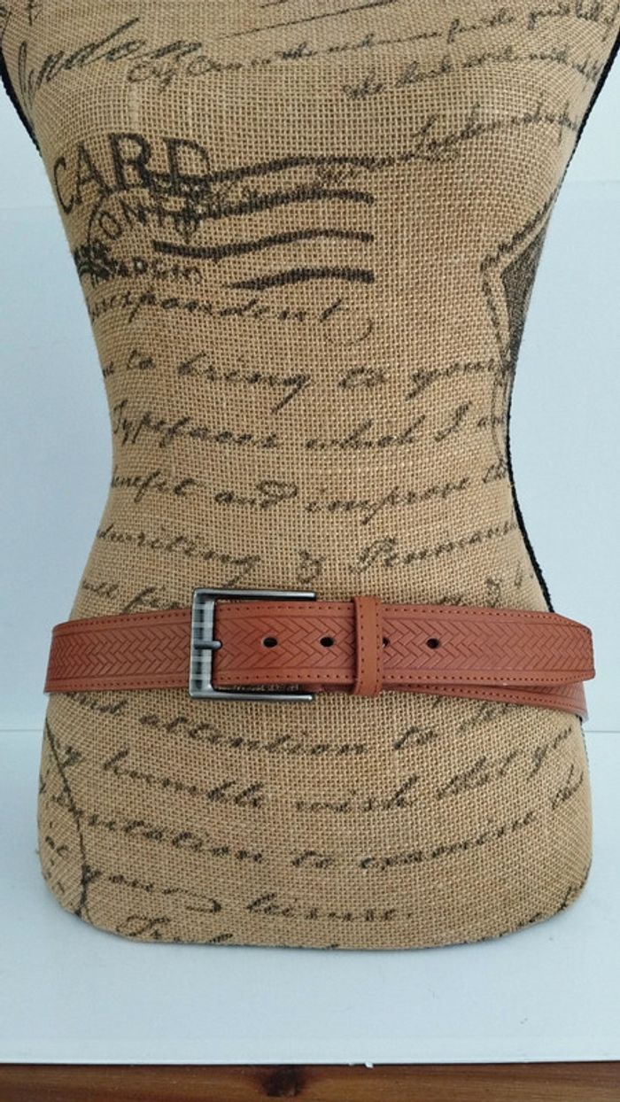 Ceinture marron avec motifs 110 cm mixte