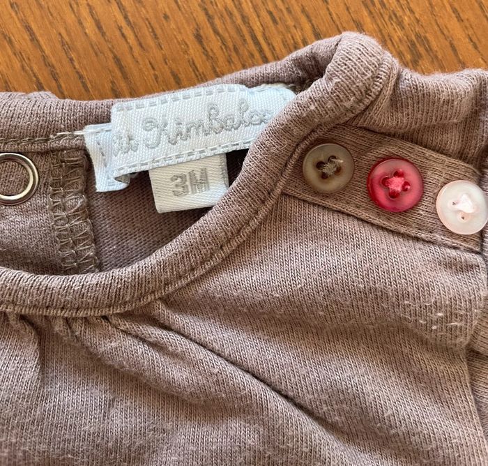 T-shirt à manches longues bébé fille 3 mois - photo numéro 3