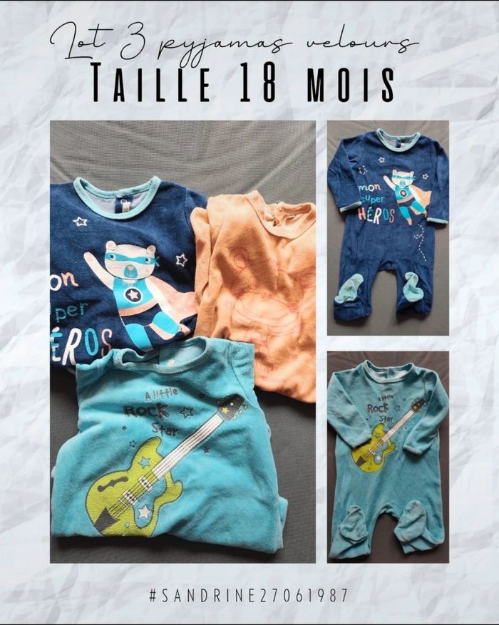 Lot 3 dors bien velours