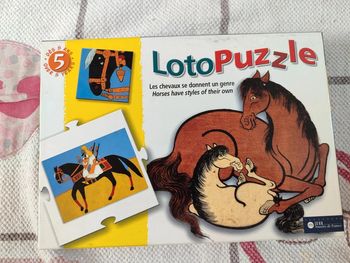Loto puzzle chevaux bilingue français-anglais
