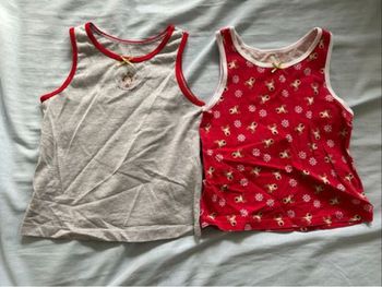 Lot de 2 tricot de peau / débardeur Noël primark 3 ans / 4 ans