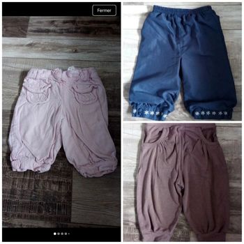 Lot pantalons fille taille 18 mois