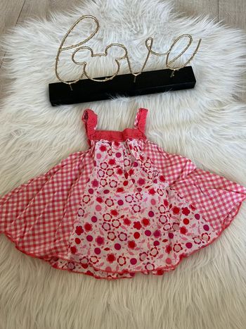 Très belle tunique rouge et blanche 🥰 taille 12 mois vertbaudet