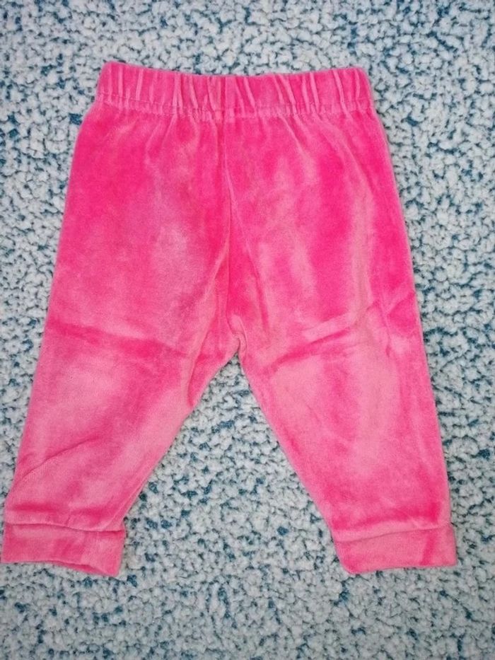 Pantalon jogging velour fille taille 6 mois - photo numéro 2